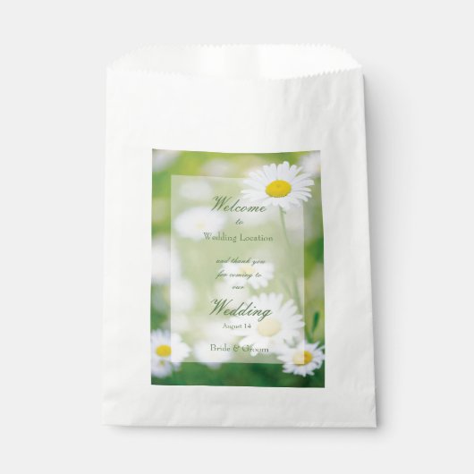 Daisy Daisies Flower Floral Summer Wedding Bedankzakje (Voorkant)
