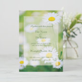 Daisy Daisies Flower Floral Summer Wedding Kaart (Staand voorkant)
