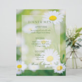 Daisy Daisies Flower Floral Summer Wedding Menu (Staand voorkant)