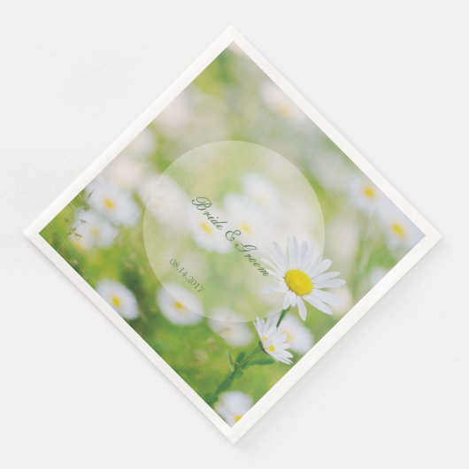 Daisy Daisies Flower Floral Summer Wedding Servet (Hoek)