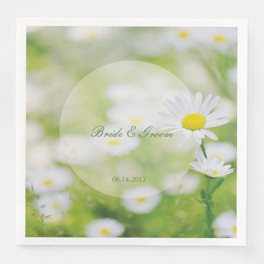 Daisy Daisies Flower Floral Summer Wedding Servet (Voorkant)