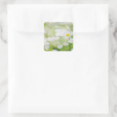 Daisy Daisies Flower Floral Summer Wedding Vierkante Sticker (Tas)