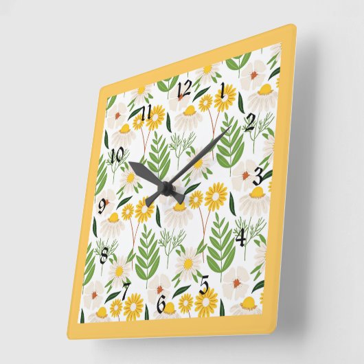 Daisy-daisy, populair patroon vierkante klok (Hoek)