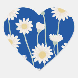 Daisy-Daisy, witte maises, Heart Sticker