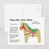 Daisy Dala Horse Pattern om te delen Feestdagenkaart (Voorkant / Achterkant)