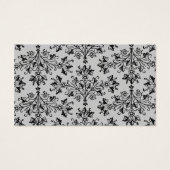 Daisy Damask Black White Custom Save the Date Card Visitekaartje (Achterkant)