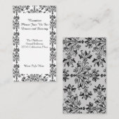 Daisy Damask Black White - kaart voor aangepaste o (Voorkant / Achterkant)