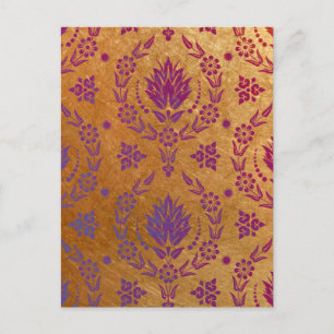 Daisy Damask, BRUSHED METAL Briefkaart