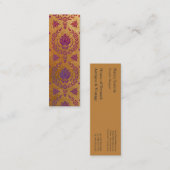 Daisy Damask, BRUSHED METAL Mini Visitekaartje (Voorkant / Achterkant)