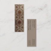 Daisy Damask, BRUSHED METAL Mini Visitekaartje (Voorkant / Achterkant)