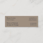 Daisy Damask, BRUSHED METAL Mini Visitekaartje (Achterkant)