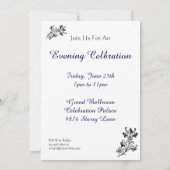 Daisy Damask Custom Party Invitation Kaart (Achterkant)