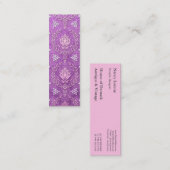 Daisy Damask, DUBBELE DAMASK Mini Visitekaartje (Voorkant / Achterkant)