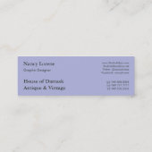 Daisy Damask, EMBOSSED Mini Visitekaartje (Achterkant)