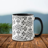Daisy Damask Etching op White Coffee Mok