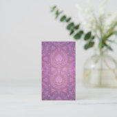 Daisy Damask, Ghosty in Shades of Plum and Pink Visitekaartje (Staand voorkant)