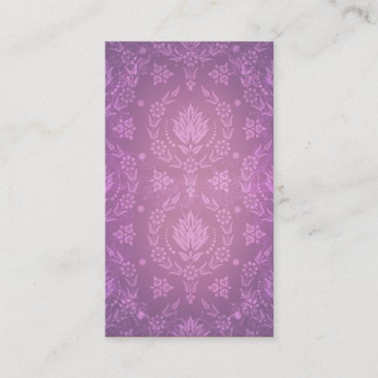 Daisy Damask, Ghosty in Shades of Plum and Pink Visitekaartje (Voorkant)