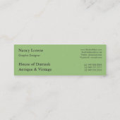Daisy Damask, GILT EDGED Mini Visitekaartje (Achterkant)