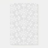 Daisy Damask Pattern in White op Black Post-it® Notes (Voorkant)