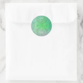 Daisy Damask, WATERVERF Ronde Sticker (Tas)