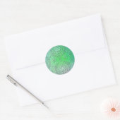 Daisy Damask, WATERVERF Ronde Sticker (Envelop)