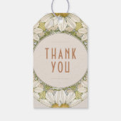 Daisy Dank je  Art Nouveau Mucha Cadeaulabel (Achterkant)