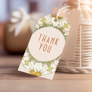 Daisy Dank je Art Nouveau Mucha Cadeaulabel