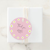 Daisy - dank je baby shower bedankjes labels (In situ)