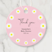 Daisy - dank u baby shower bedankjes labels (Voorkant)