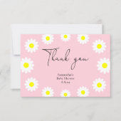 Daisy - dank u baby shower bedankkaart (Voorkant)