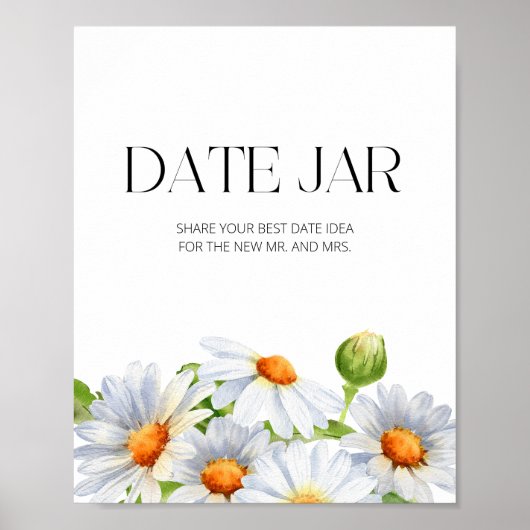 Daisy date nachtelijke ideeën. Datum jar bruids sp Poster (Voorkant)