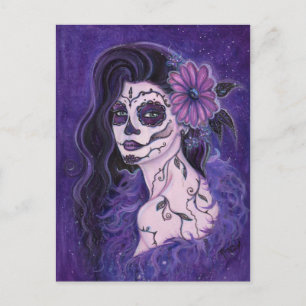 Daisy Day of the Dead glamour girl door Renee Briefkaart