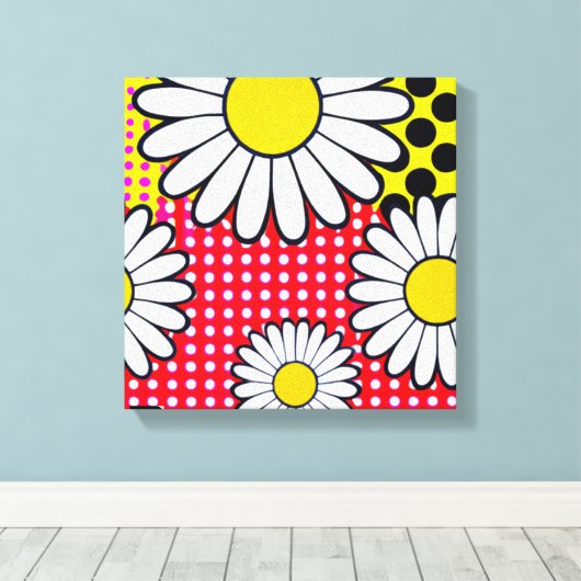 Daisy Days Canvas Afdruk (Insitu (Houten vloer))