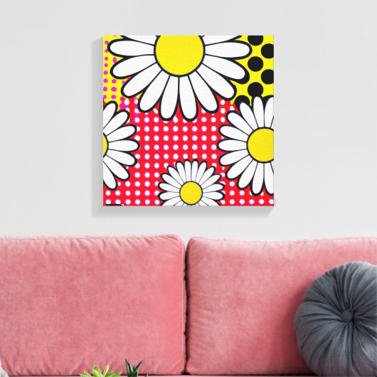 Daisy Days Canvas Afdruk (Insitu (Woonkamer))