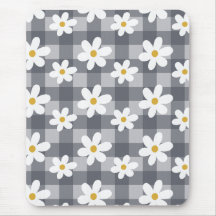 Daisy Days Mousepad - Zwart Gingham