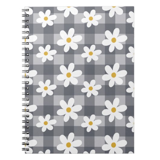 Daisy Days Notitieboek - Black Gingham (Voorkant)