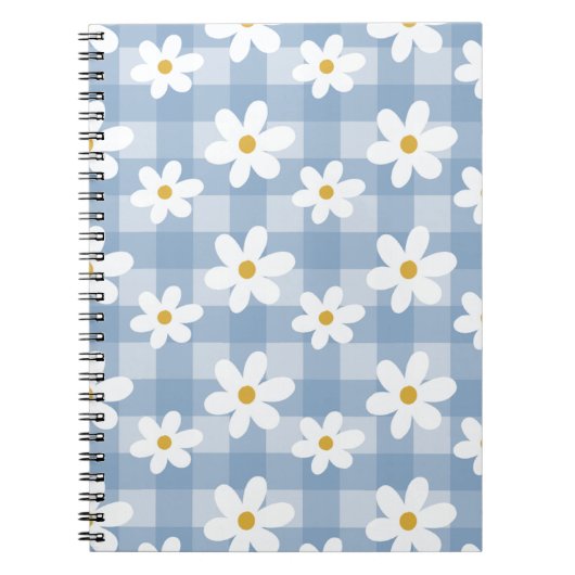 Daisy Days Notitieboek - Blue Gingham (Voorkant)