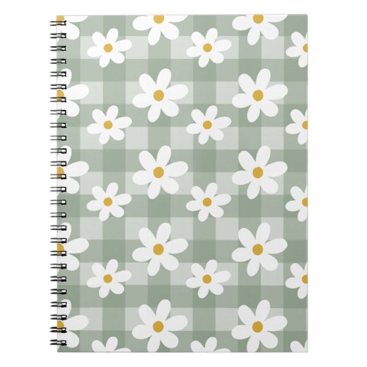 Daisy Days Notitieboek - Green Gingham (Voorkant)
