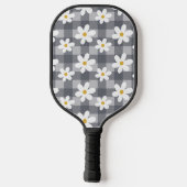 Daisy Days Pickelball Paddle - Zwart Gingham (Achterkant)