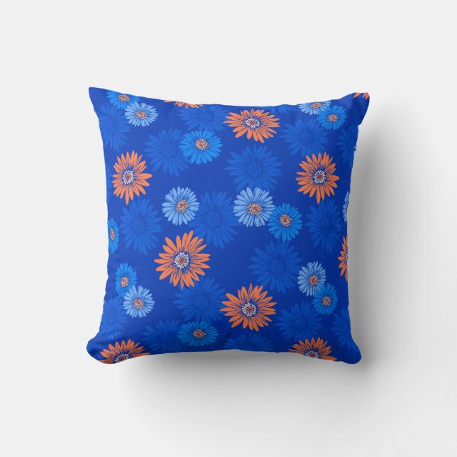 Daisy Dayz Vintage Psychedelic Floral Kussen (Voorkant)