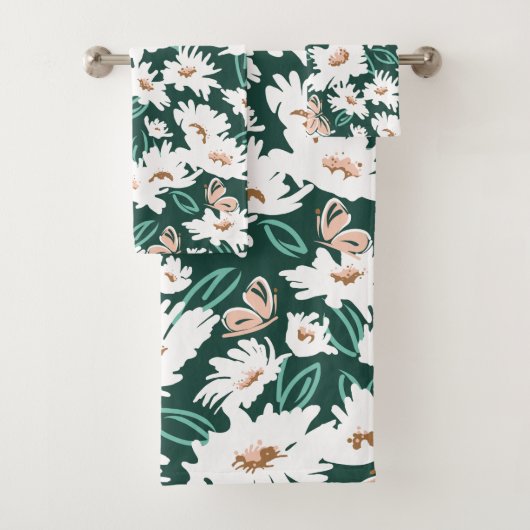 Daisy Daze Pattern Bad Handdoek (Insitu)