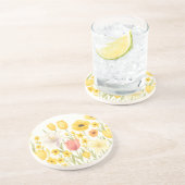 Daisy Daze Zandsteen Onderzetter (Zijkant)