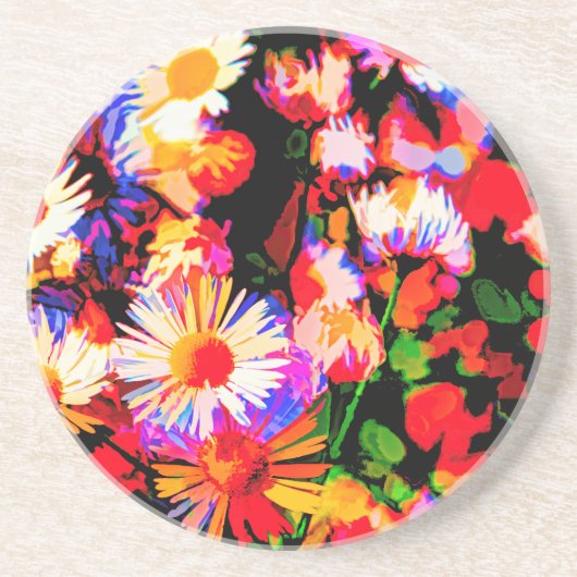 Daisy Daze Zandsteen Onderzetter (Voorkant)