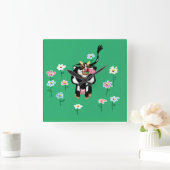 Daisy de koe vierkante klok (Huis)