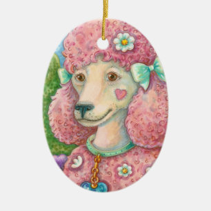 DAISY De Roze Poedel VAKANTIE ORNAMENT