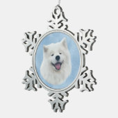 Daisy de Samojeed Tin Sneeuwvlok Ornament (Rechts)