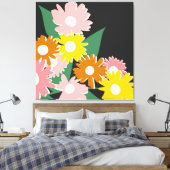 Daisy Delight Canvas Afdruk (Insitu (Slaapkamer))