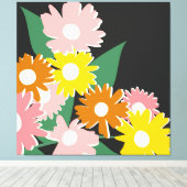 Daisy Delight Canvas Afdruk (Insitu (Houten vloer))