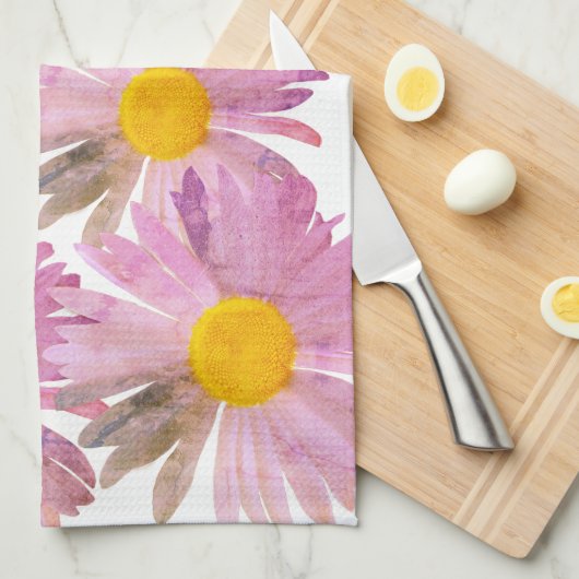 Daisy Delight Keuken Handdoek Stropdas-Dye Geïnspi (Quarter Fold)