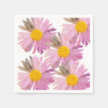 Daisy Delight Napkins – Stropdas-Dye Geïnspireerd,